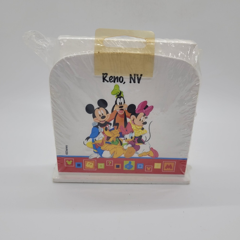 Disney Mickey Mouse Friends Reno NV Notepad Holder Souvenir New Sealed - Picture 2 of 6